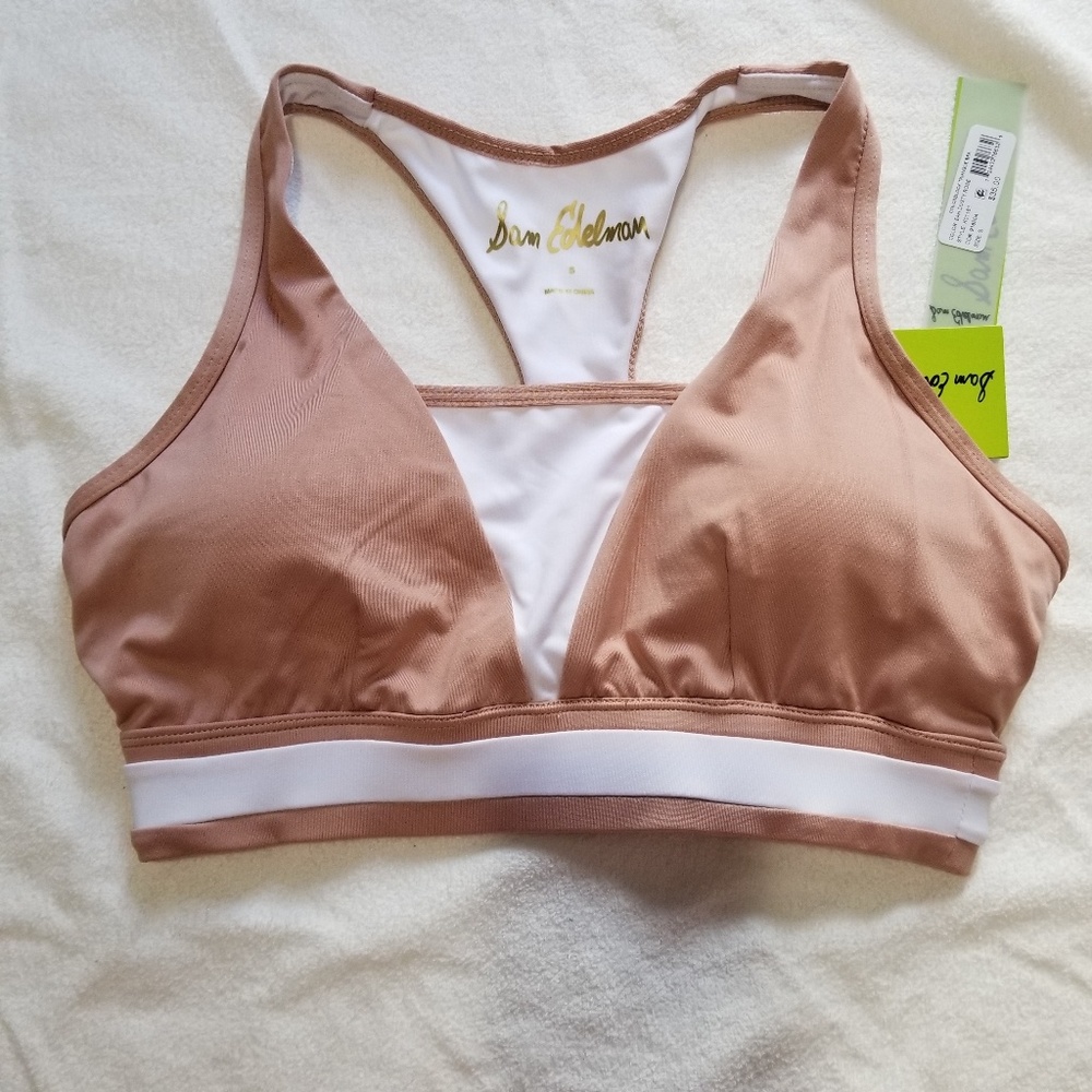 Sam Edelman Dusty Pink Sports Bra Sz Sm Racer Back